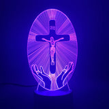 3D Acrylic Jesus Cross Night Light