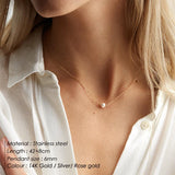 e-Manco Gold Layered Stainless Steel Pearl Choker Necklace