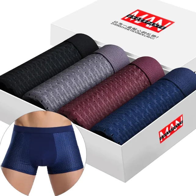 Men's Boxed Ice Silk Boxer