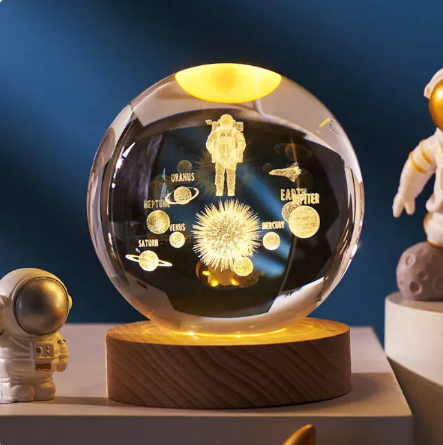 3D Planetary Crystal Ball Night Light