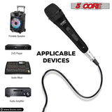 5Core XLR Microphone Dynamic Mic Karaoke Singing Studio Mics Handheld Microfono