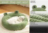 Cartoon Frog-Shaped Pet Bed