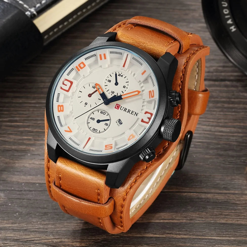 Male Leather Wristwatch