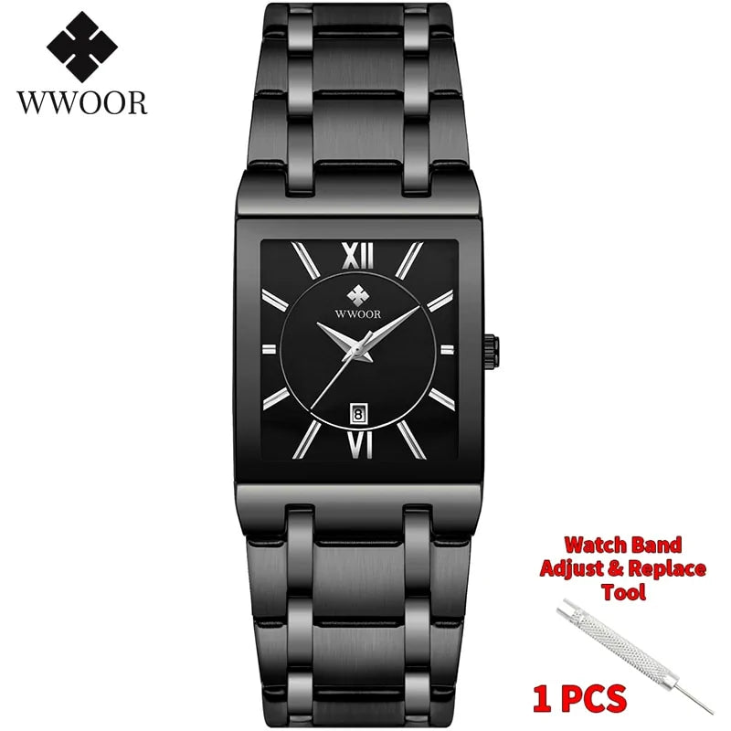 WWOOR Gold Square Men's Quartz Watch