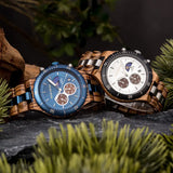 Luxury Wooden Chronograph Watch for Men