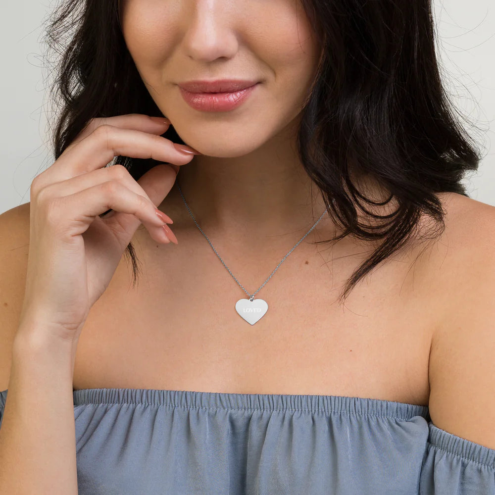 Sterling Silver Loved Heart Necklace