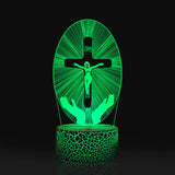 3D Acrylic Jesus Cross Night Light