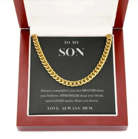 14K Gold Cuban Link Necklace – Premium Gift Set