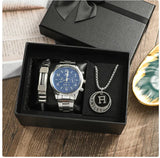 Men's Business Gift Holiday Birthday Gift Bracelet Necklace Watch Suit