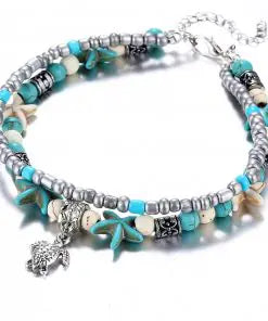 The Original Handmade Sea Star Turtle Anklet