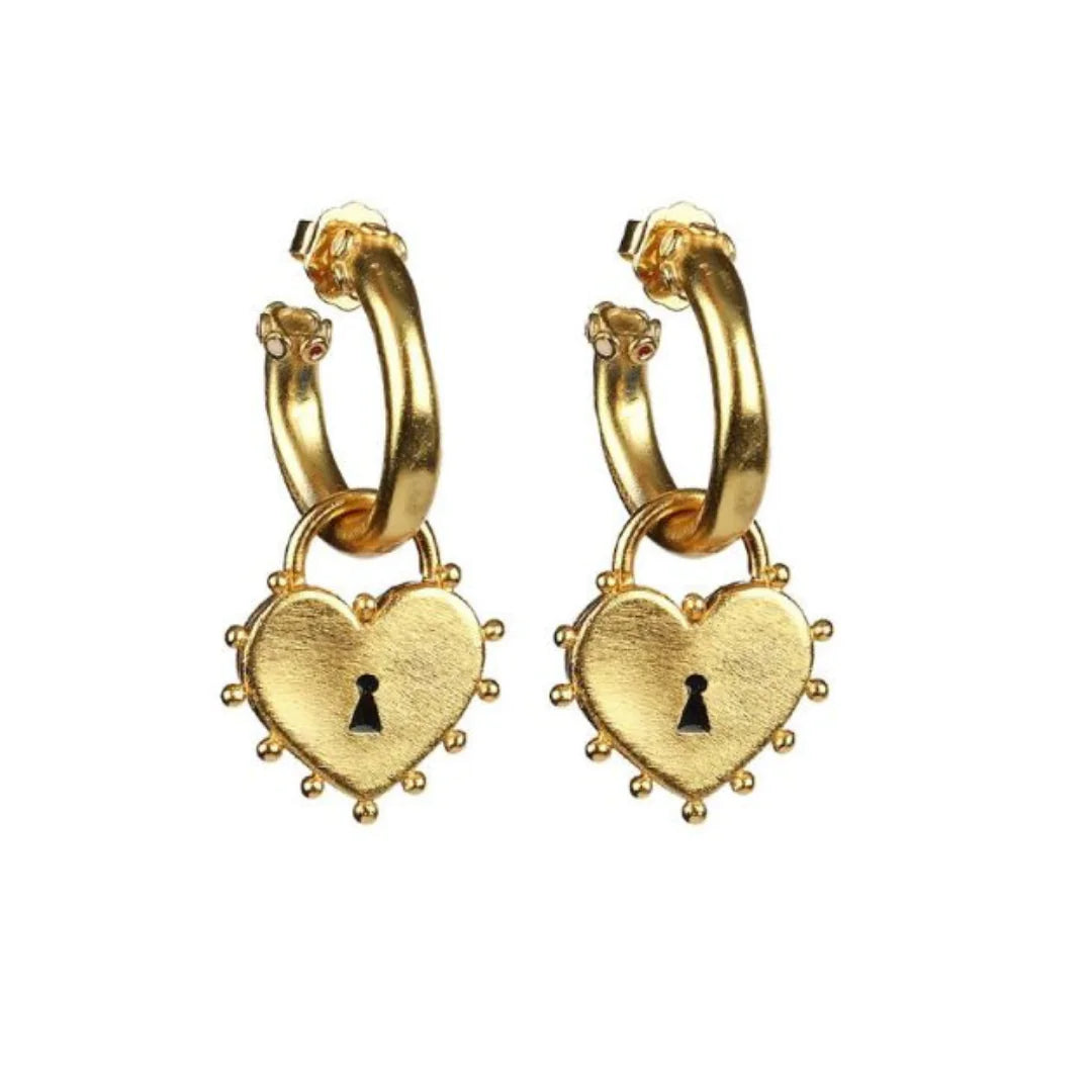 Locked Heart Earrings