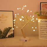 Copper Wire Night Light Tree