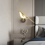 Gold Bird Led Wall Light